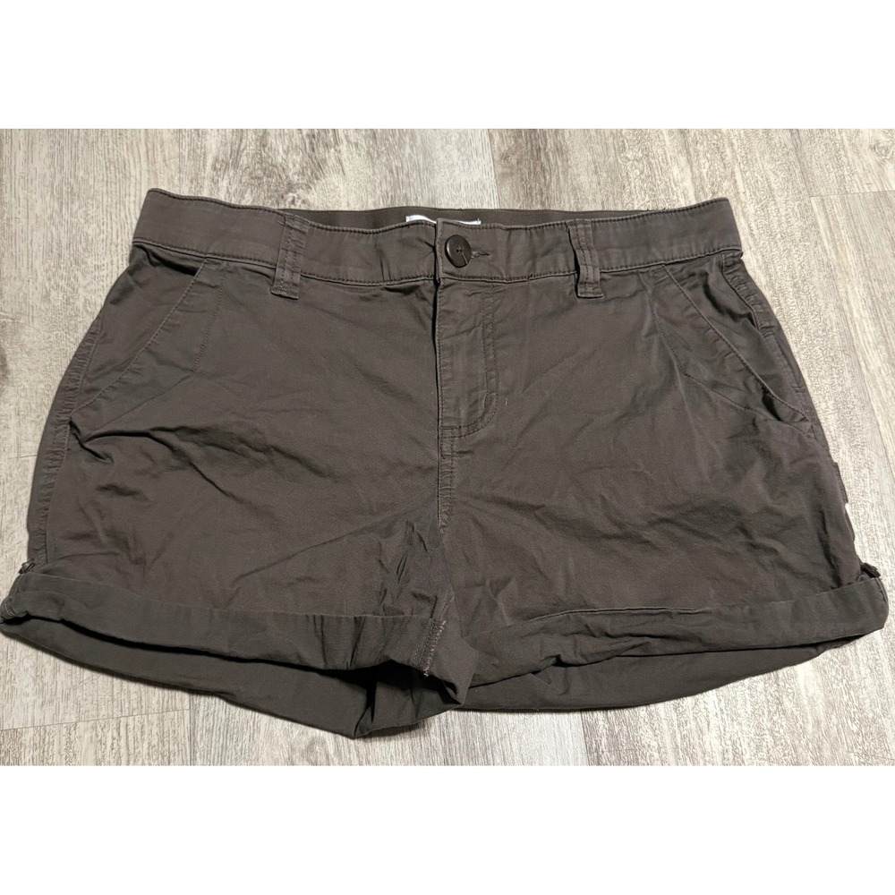 Boston Traders Women Brown Utility Cuffed Shorts Size 8 Cargo Pockets Earthy